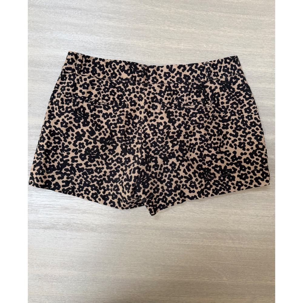 Banana Republic Ryan Fit Leopard Print Shorts Tan Black Animal Cotton Stretch 6 - Picture 5 of 8